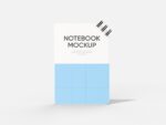 Corner spiral notebook mockup