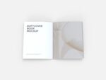 8.5x11 Open softcover book mockup