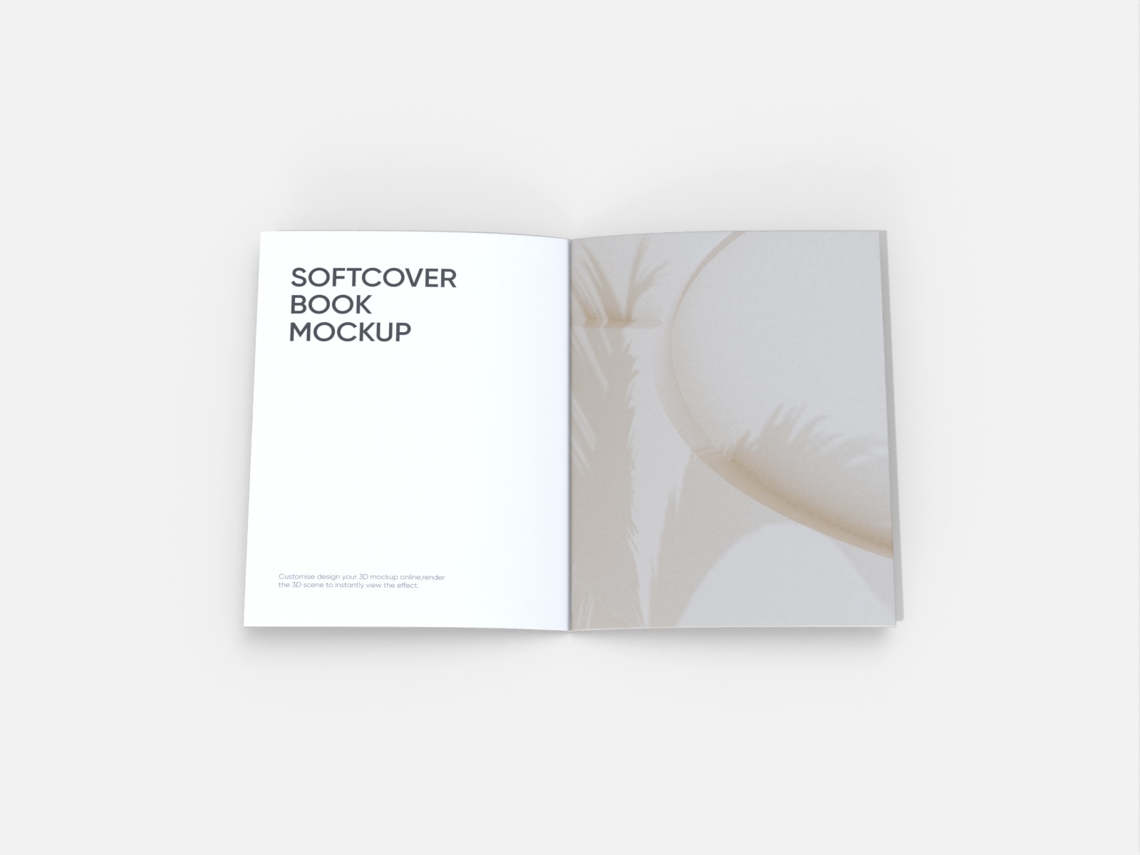 8.5x11 Open softcover book mockup 8.5x11 Open softcover book mockup