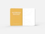 Standing open notebook mockup