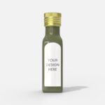 Glass condiment bottle mockup 512642