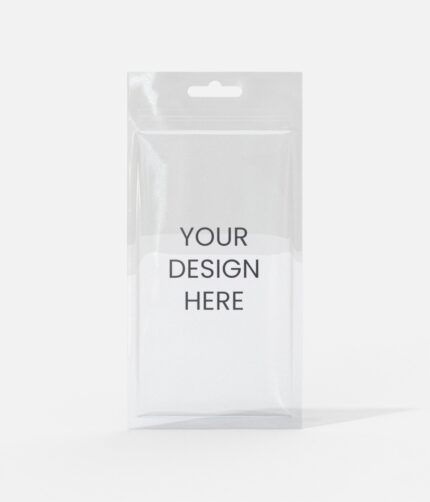Transparent hanging pouch mockup 605510