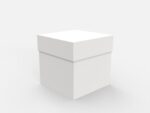 Square gift box with lid mockup