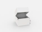 Open square gift box mockup