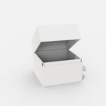 Open square gift box mockup