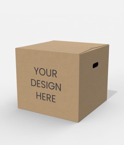 Square cardboard box mockup