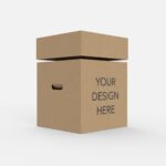 Open square moving box mockup