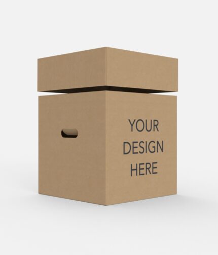 Open square moving box mockup