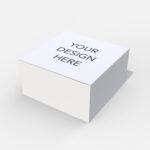 Square cardboard box mockup