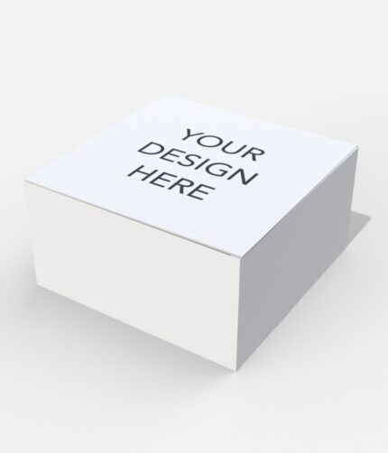 Square cardboard box mockup