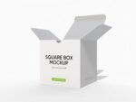 Tuck end open square box mockup