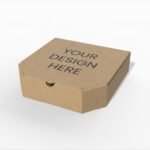 Hexagon pizza box mockup