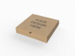Pizza box with lock mockup