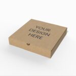 Pizza box with lock mockup