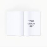 Open magazine mockup