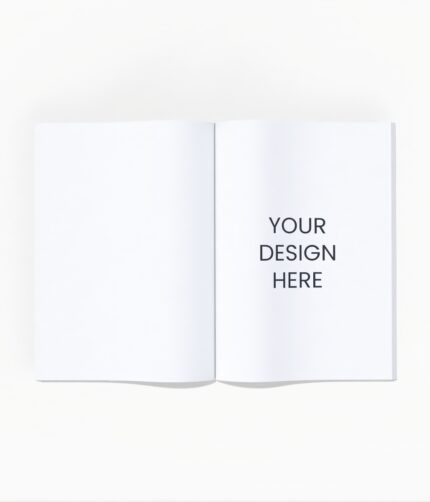 Open magazine mockup