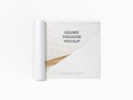 Square one page magazine mockup