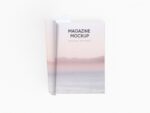 Folded magazine mockup