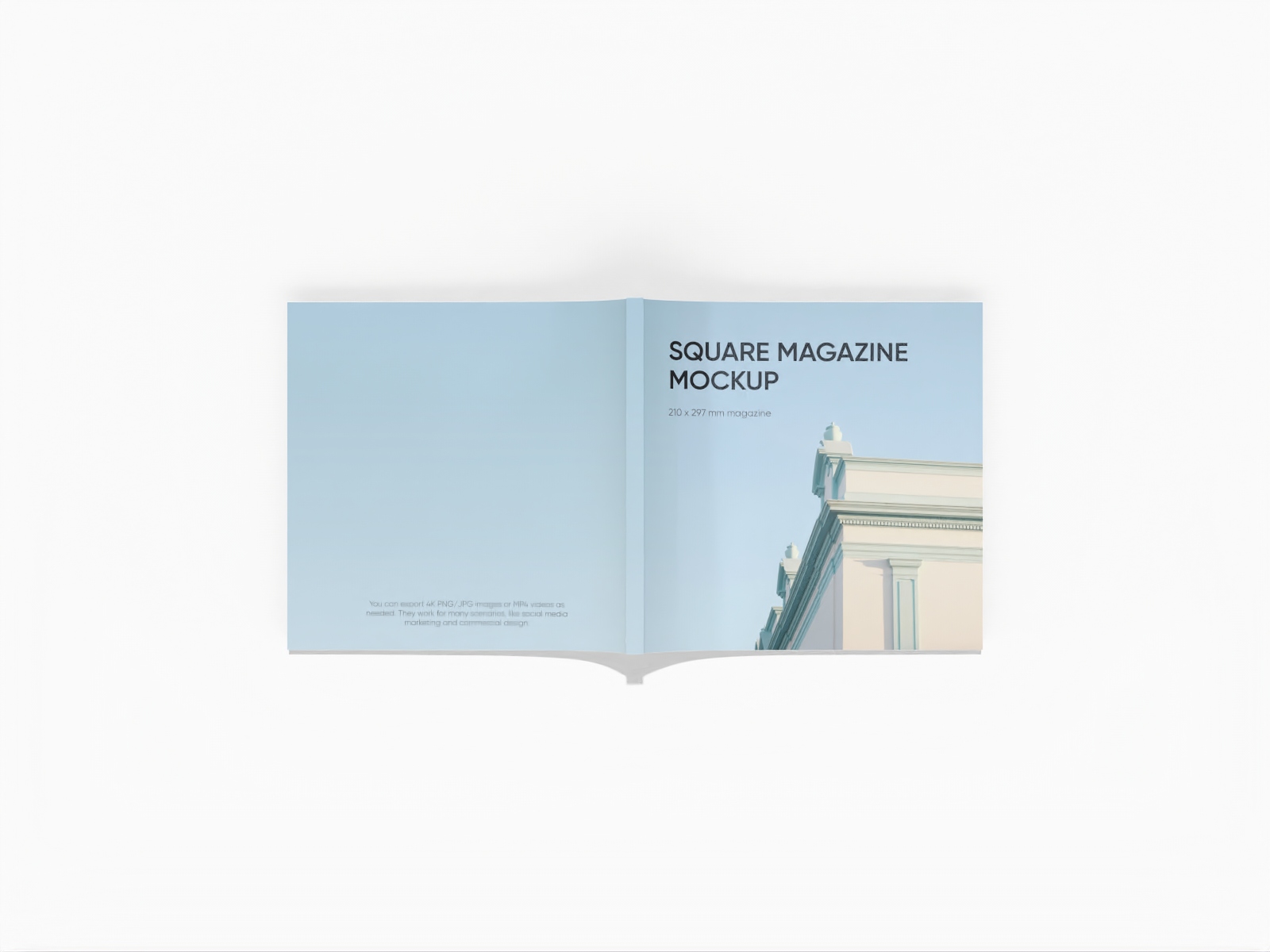 Open square magazine cover mockup Open square magazine cover mockup