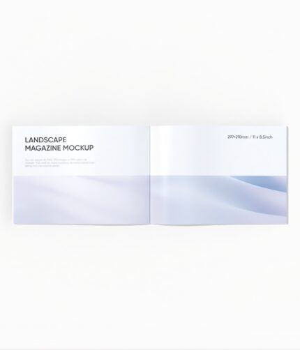 A4 Landscape magazine mockup