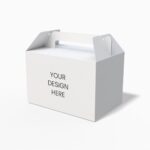 Tuck end box with handle mockup