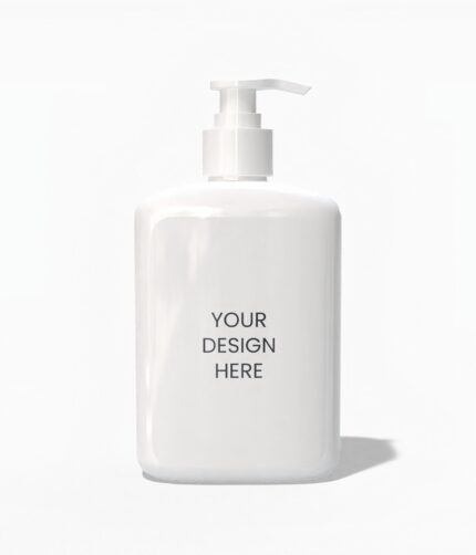 Cosmetic Bottle With Pump Mockup