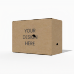 Shipping box with tear line mockup