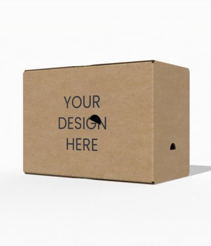 Shipping box with tear line mockup