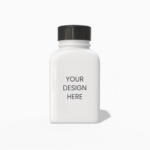 Nutritional supplement square bottle mockup