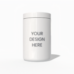 Cylinder plastic jar mockup