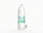 Narrow mouth plastic water bottle mockup