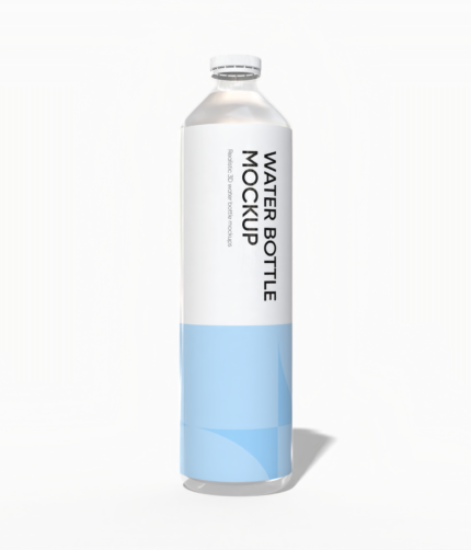 Plastic water bottle mockup