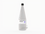Bottles plastic product label mockup
