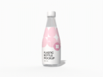 Plastic liquid bottle mockup