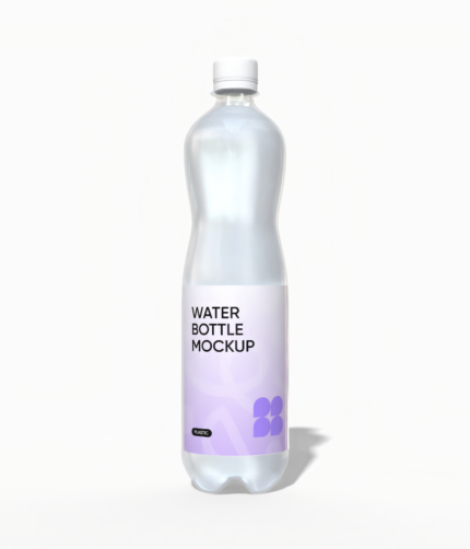 Plastic water bottle mockup