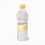 Plastic water bottle mockup