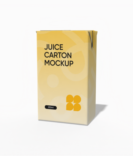 250ml juice carton mockup