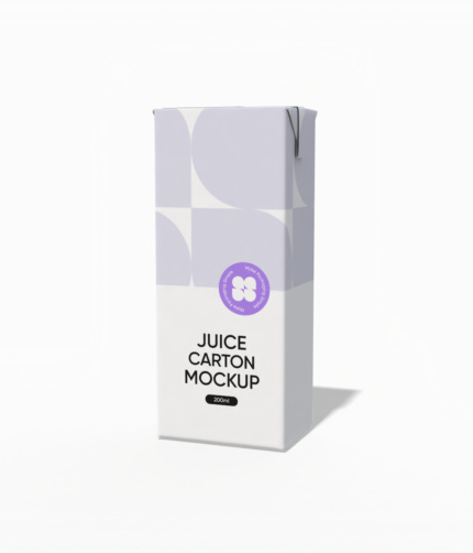 200ml juice carton mockup