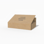 Envelope box with dust flap mockup