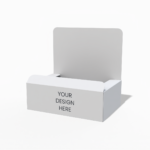 Folding paper packaging box mockup