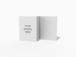 Folding paper packaging box mockup