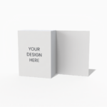 Folding paper packaging box mockup