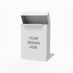 Folding paper packaging box mockup