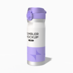 Stainless steel direct drink bottle mockup