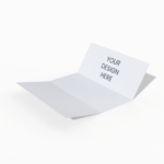 Tri panel folder mockup