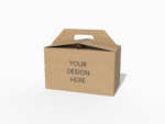 Kraft box with handle mockup