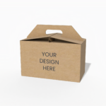 Kraft box with handle mockup