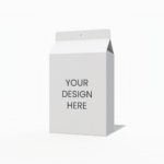 Packaging box with hanging hole mockup