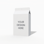 Packaging box with hanging hole mockup