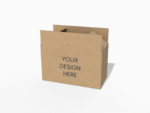 Corrugated cardboard box mockup